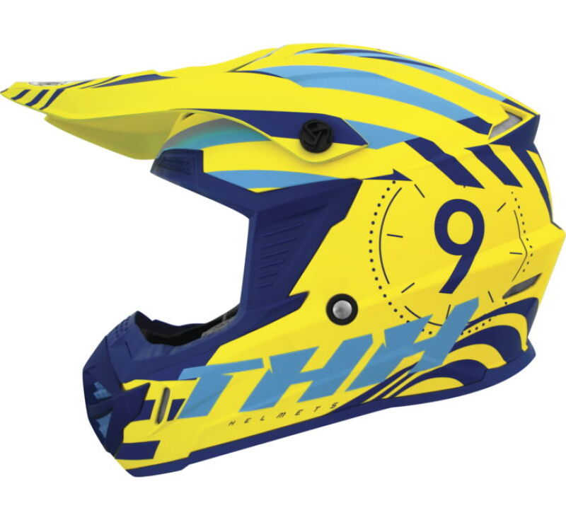THH Helmets T730X Twister Yellow/Blue - Large