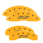 MGP 4 Caliper Covers Engraved Front & Rear Avalanche SS Yellow Finish Black Char 2000 Chevy Tahoe
