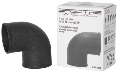 Spectre Tube Intake 3in od 90 Degree - Black