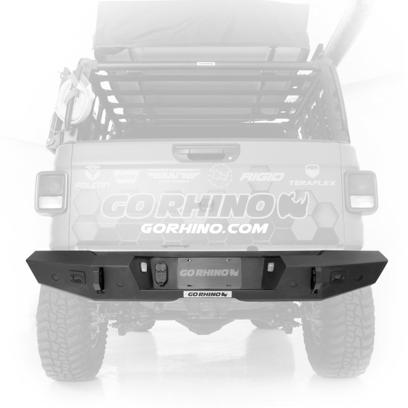 Go Rhino 20-22 Jeep Gladiator JT Trailine Rear Full Width Bumper - Tex. Blk