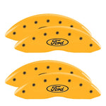 MGP 4 Caliper Covers Engraved F & R Ford Logo Yellow Finish Black Char 2006 Ford F-350 Super Duty