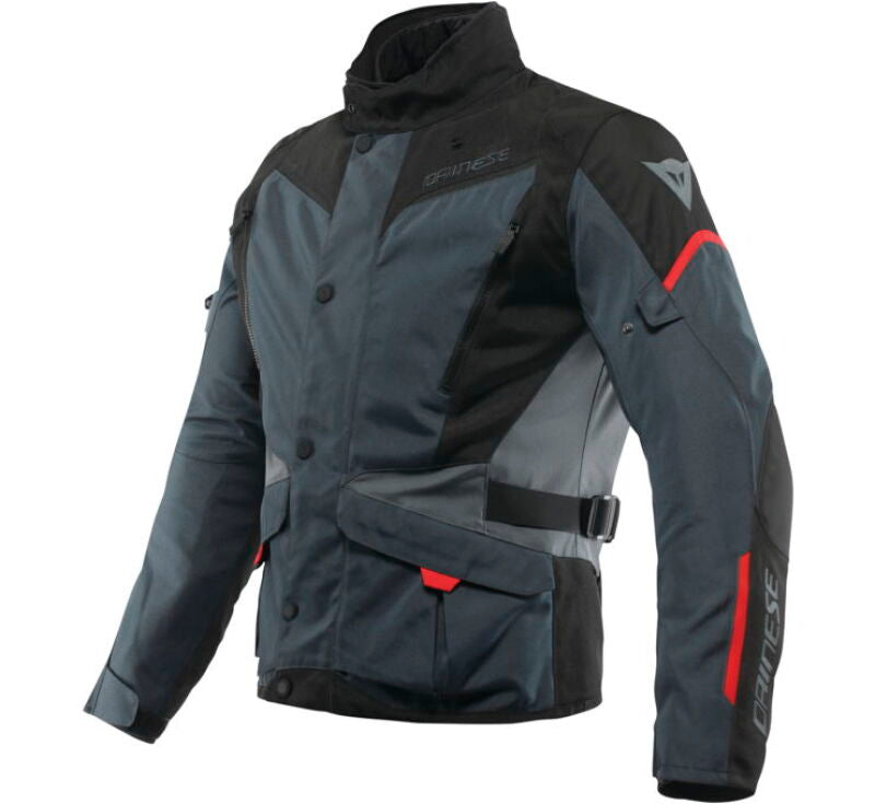 Dainese Tempest 3 D Dry Jacket Ebony/Black/Lava Red Size - 50