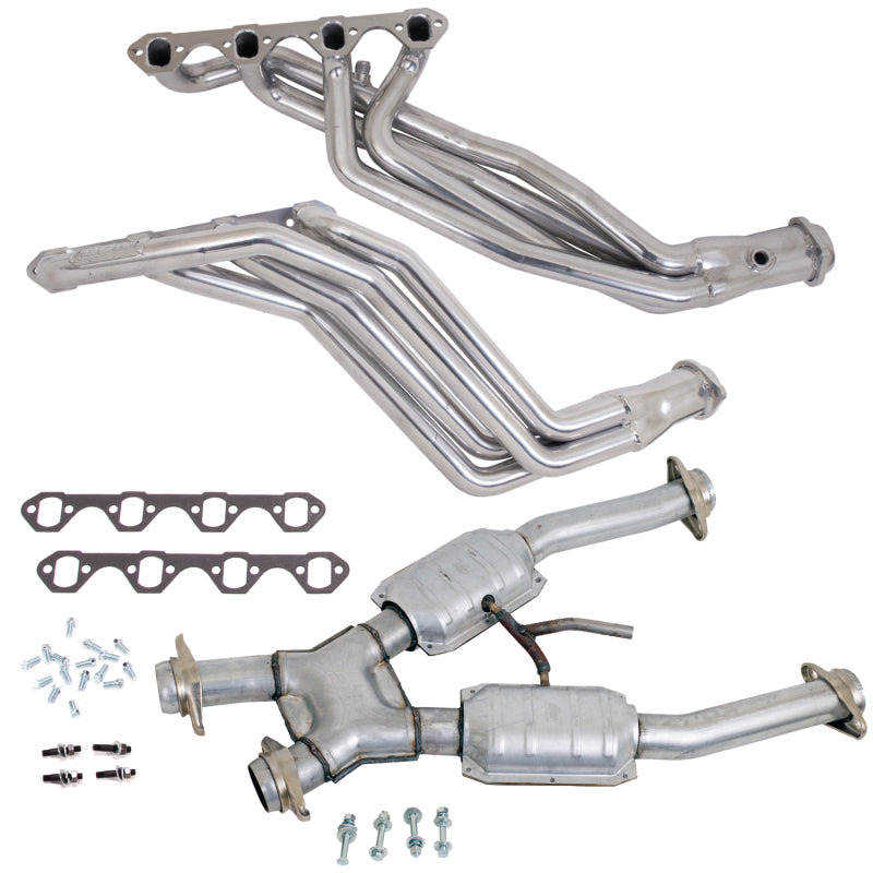 BBK 94-95 Ford Mustang 5.0L 1-5/8 Long Tube Headers w/High Flow Catted X-Pipe (Silver Ceramic)