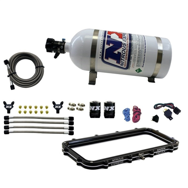 Nitrous Express Holley High Ram Plenum Nitrous Plate Kit w/12lb Bottle