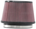 K&N Universal Rubber Filter 6.25in x 4in Oval FLG / 7.375in x 5.5in Base / 6.25in x 4in Top / 5in H