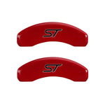 MGP 4 Caliper Covers Engraved Front & Rear No Bolts/St Red Finish Silver Char 2018 Ford Fusion