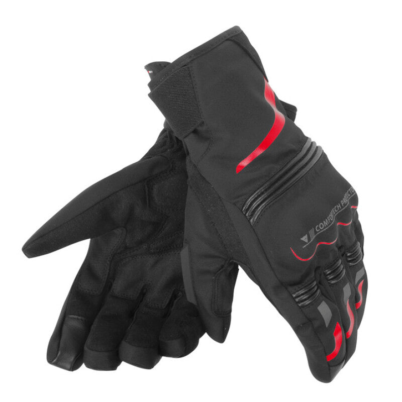 Dainese Tempest D-Dry Gloves Black/Red Unisex - Large