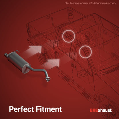 BRExhaust 93-95 Honda Civic Del Sol 1.5L Muffler Kit