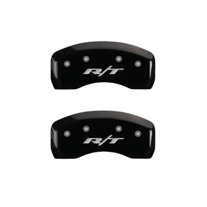 MGP 4 Caliper Covers Engraved Front & Rear RT Black finish silver ch