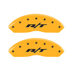 MGP 4 Caliper Covers Engraved Front & Rear RT Yellow finish black ch