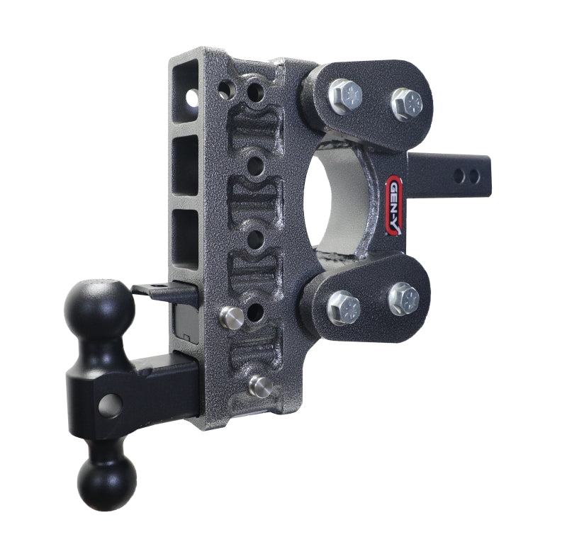 Gen-Y The Boss Torsion-Flex 2in Shank 7.5in Drop 10K Hitch w/GH-031 Dual-Ball/GH-032 Pintle Lock