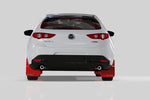 Rally Armor 19-24 Mazda3 Hatchback White UR Mud Flap w/Black Logo