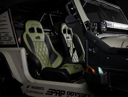 PRP 03-06 Jeep Wrangler TJ Enduro Elite Suspension Seat Crawl Edition - Black (Pair)