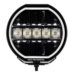 Go Rhino Xplor Blackout Series Maxline LED Hi/Low Beam w/Multi DRL (Surface Mount) 7in. - Blk