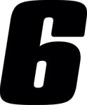 Hardline Dirt Digits 3pk 5.5 in. - High Gloss Number 6 - Black