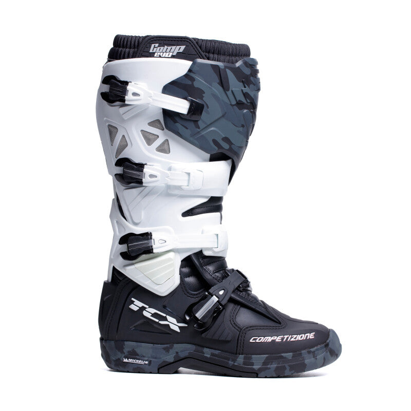 TCX Comp Evo 2 Michelin Boot Black/White/Camo Size - 44