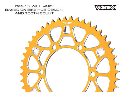 Vortex Racing V4 54 Tooth 520 Rear Sprocket - Orange