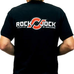 RockJock T-Shirt w/ Patch Logo on Front and Large Logo on Back Black XXL