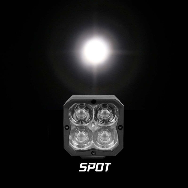 XK Glow XKchrome 20w LED Cube Light w/ RGB Accent Light - Spot Beam