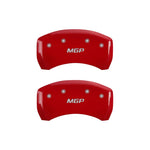 MGP Rear set 2 Caliper Covers Engraved Rear MGP Red finish silver ch