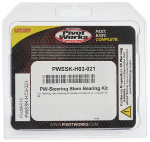 Pivot Works 95-97 Honda CR125R PW Steering Stem Bearing Kit