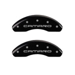 MGP 4 Caliper Covers Engraved Front & Rear Gen 4/Camaro Black finish silver ch