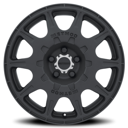 Method MR502 RALLY 17x8 +38mm Offset 5x100 67.1mm CB Matte Black Wheel
