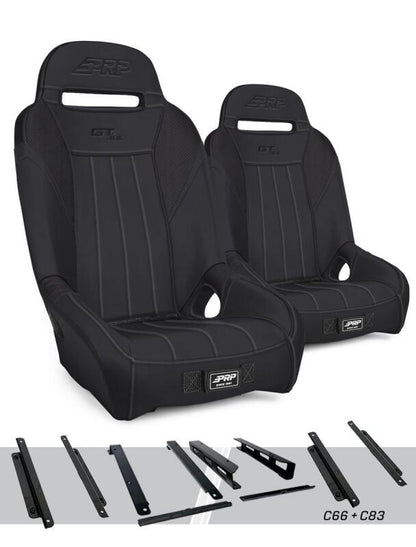 PRP GT/S.E. Suspension Seats Kit for Honda Talon (Pair) - Black