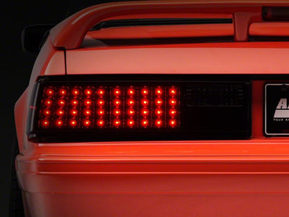 Raxiom 87-93 Ford Mustang Axial Series Smoked LED Tail Lights