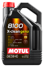 Motul 5L Synthetic Engine Oil 8100 X-CLEAN Gen 2 5W40