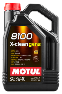 Motul 5L Synthetic Engine Oil 8100 X-CLEAN Gen 2 5W40