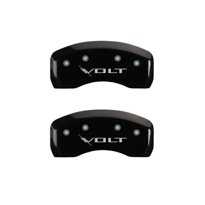 MGP 4 Caliper Covers Engraved Front & Rear Volt Black finish silver ch