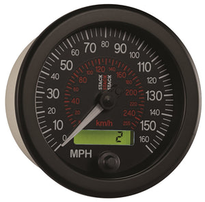 Autometer Stack Instruments 88MM 0-160 MPH / 260 KM/H Programmable Speedometer - Black