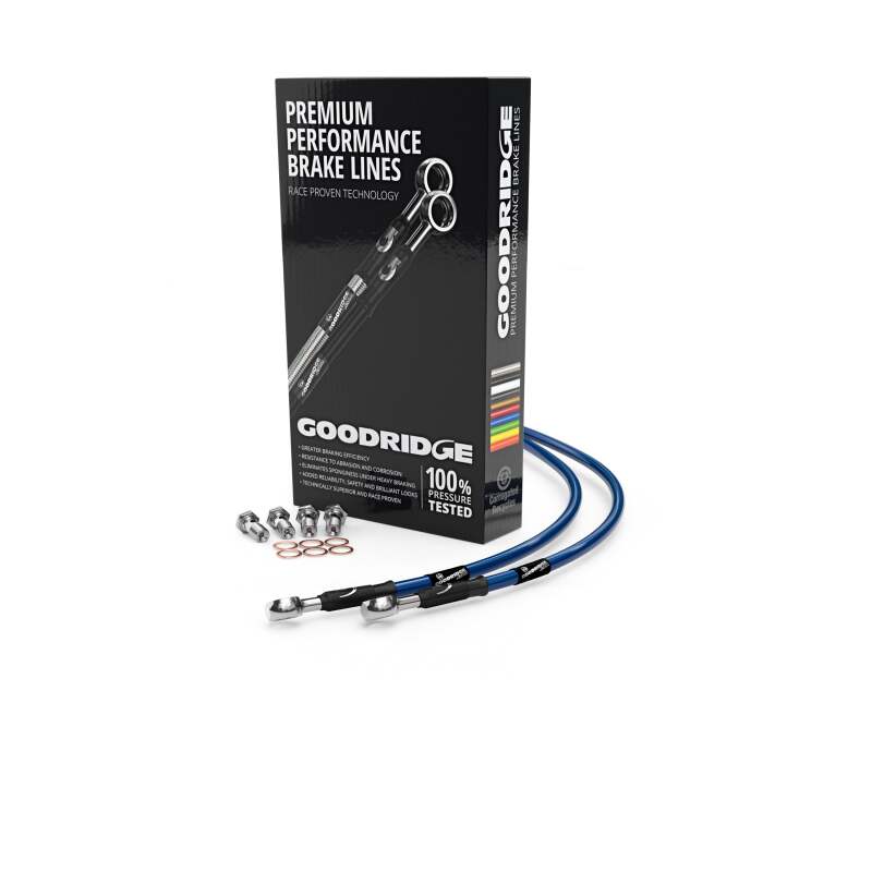 Goodridge 78-79 Yamaha XS750 Electric Blue Front SS Brake Lines