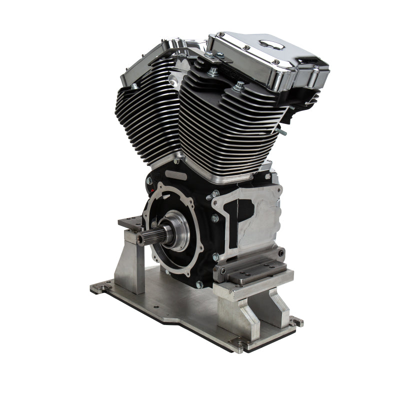 S&S Cycle 07-16 Touring Models T124 T-Series Long Block - Wrinkle Black