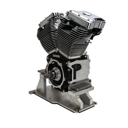 S&S Cycle 07-16 Touring Models T124 T-Series Long Block - Wrinkle Black