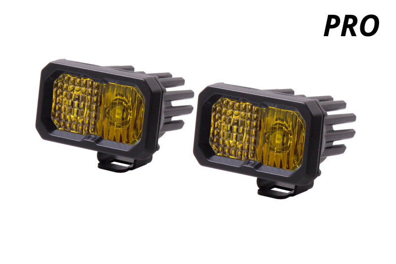 Diode Dynamics Stage Series 2 In LED Pod Pro - Yellow Fog Standard ABL (Pair)