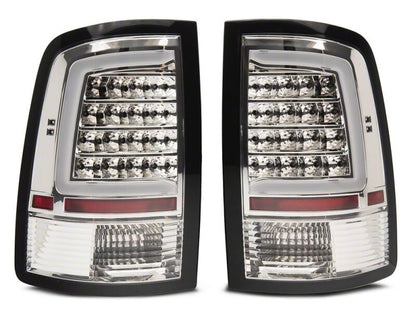 Raxiom 09-18 Dodge RAM 1500 Axial Series LED Tail Lights- Chrome Housing- Clear Lens