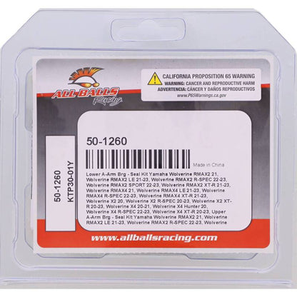 All Balls Racing 2020 Yamaha Wolverine X2 Front Lower A-Arm Bearing Kit, 2 Kits Req. Per Veh.