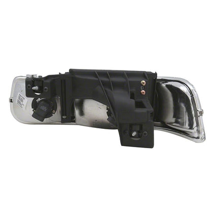 Raxiom 99-02 Chevrolet Silverado 1500 Axial Series Euro Headlights- Chrome Housing- Clear Lens