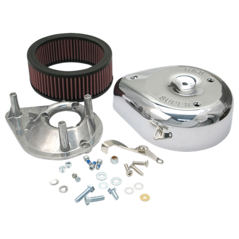 S&S Cycle 55-84 BT/57-85 Sportster Models Teardrop Air Cleaner Kit for S&S Super E/G Carb