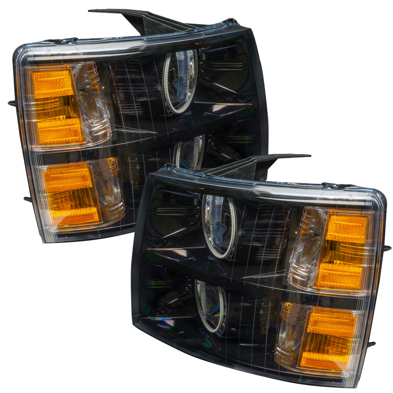Oracle Lighting 07-13 Chevrolet Silverado Assembled Halo Headlights Round Style -Red