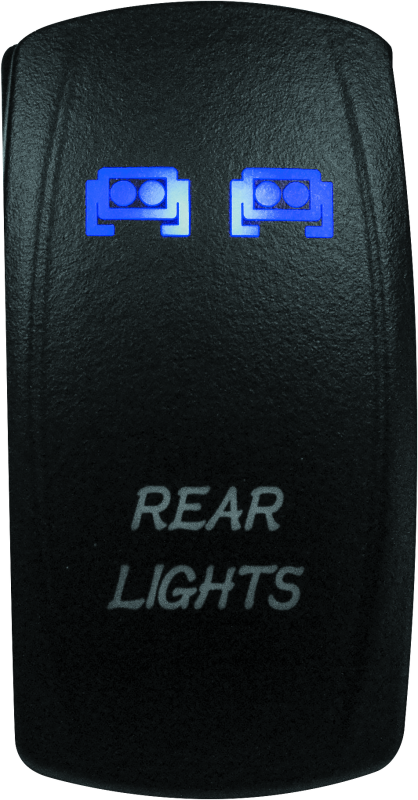 DragonFire Racing Lighted Switch Rear Light On/Off Blue