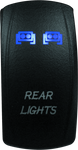 DragonFire Racing Lighted Switch Rear Light On/Off Blue