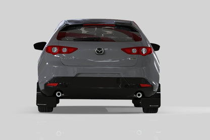 Rally Armor 19-26 Mazda3 Hatchback Red UR Mud Flap w/White Logo