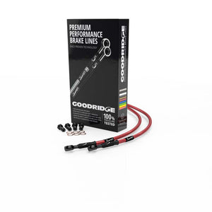 Goodridge 96-03 Yamaha YZF600R Thundercat Red Rear SS Brake Lines w/Black Fittings