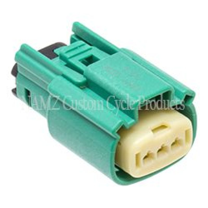 NAMZ 2007 VROD CAW/CD/CDX Main Harness Molex MX-150 3-Pos Male Connector - Green (HD 72540-07GN)