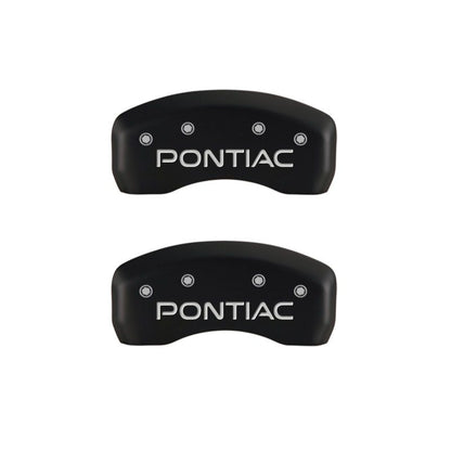 MGP 4 Caliper Covers Engraved Front & Rear Pontiac Red finish silver ch