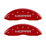 MGP 4 Caliper Covers Engraved Front & Rear MOPAR Red finish silver ch