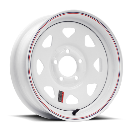 Raceline 80 Series 8 Spoke 16x8in / 8x6.5 BP / 4.5in BS - White